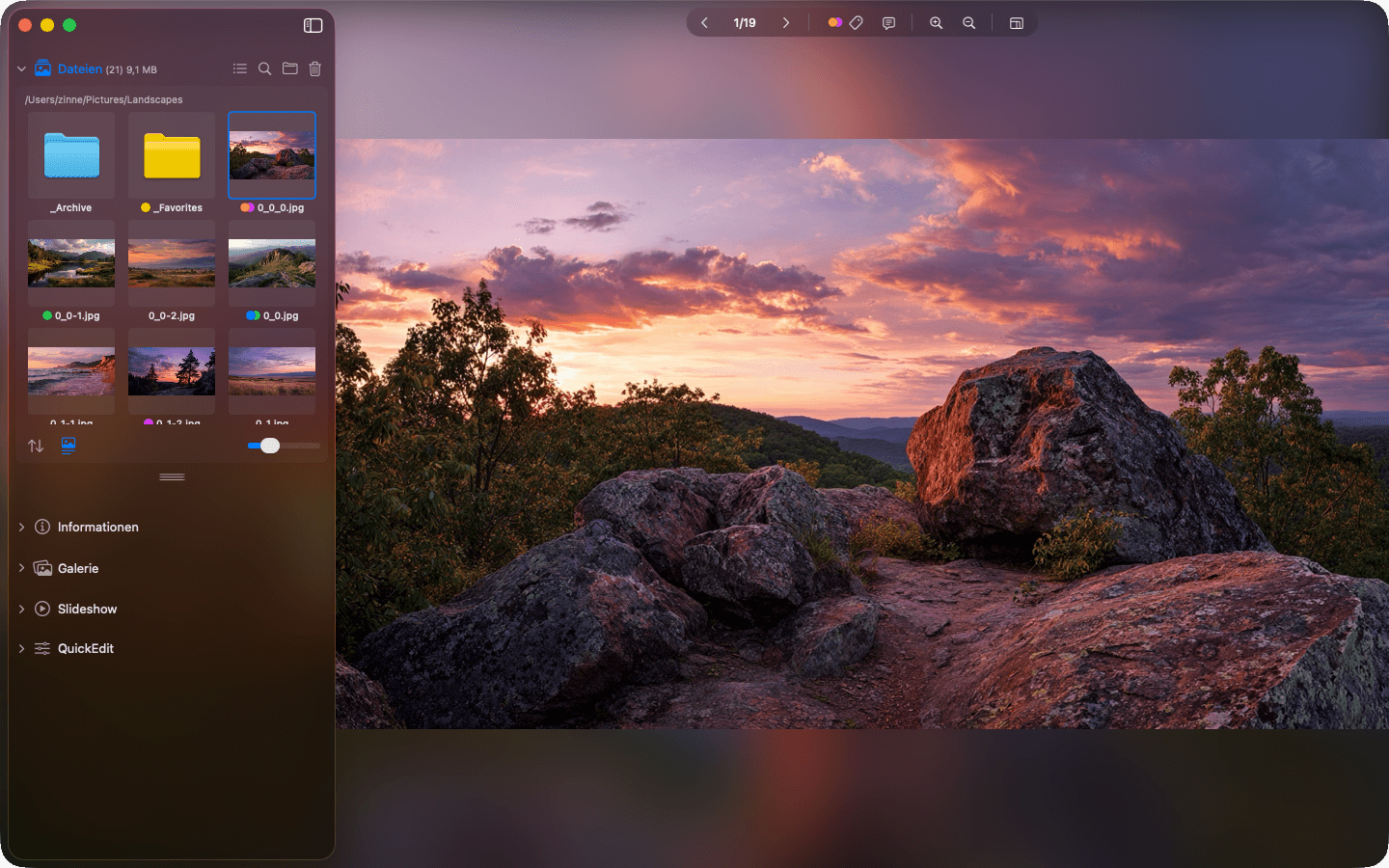Image Browsing auf macOS