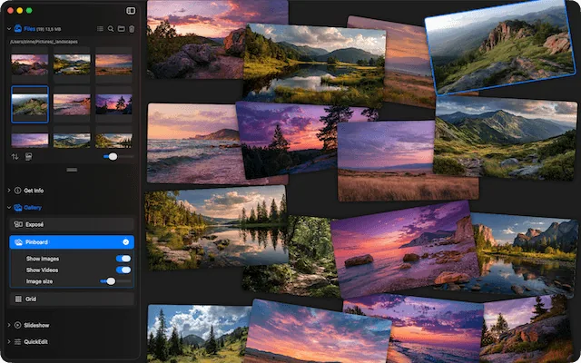 Phiewer PRO Exposé gallery view